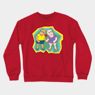 Two hippos in love Crewneck Sweatshirt